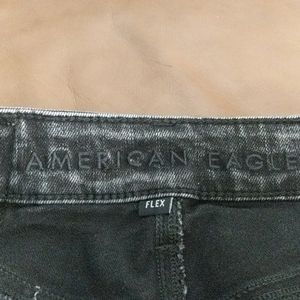 America Eagle Flex Acid Wash Jean Shorts Size 26